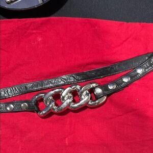 Concorde vintage oversize curb chainlink belt buckle with strap